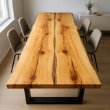 Live Edge Bookmatch Beetle Killed Pine Dining Table