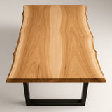 Live Edge Bookmatch Hickory Dining Table
