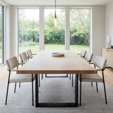 Live Edge White Oak Single Slab Dining Table