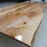 Live Edge Jointed Hickory Dining Table