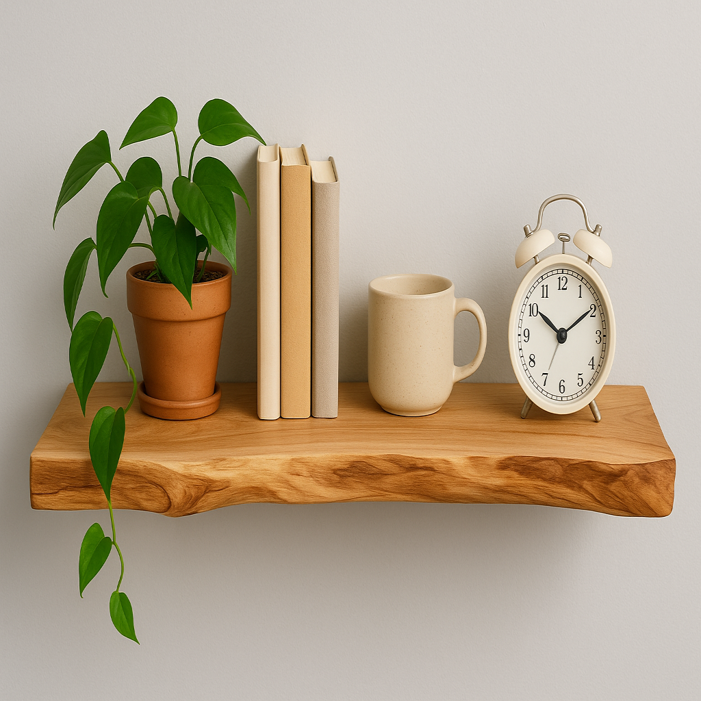 Live Edge Hickory Shelving