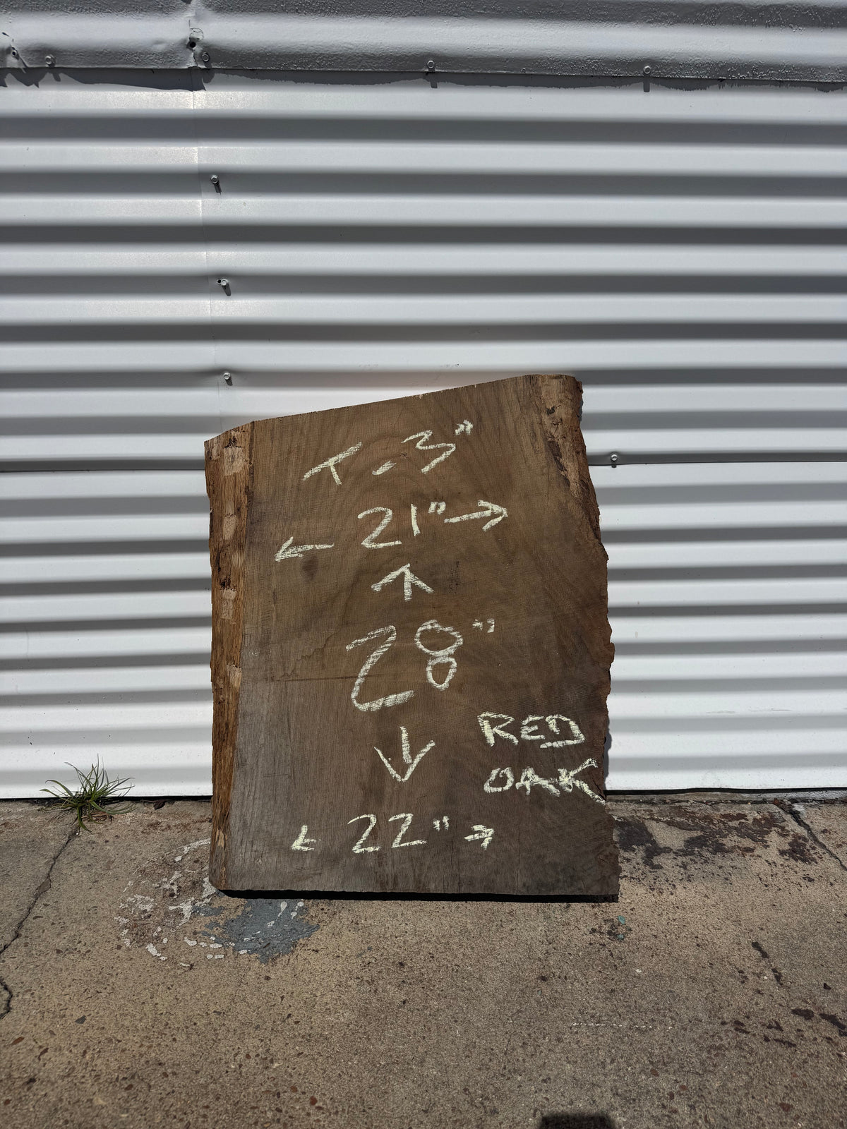 Red oak slab