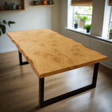 Live Edge Bookmatch Mapa Burl Dining Table
