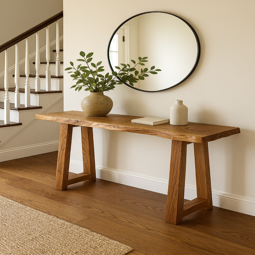 Live Edge Elm Console Table