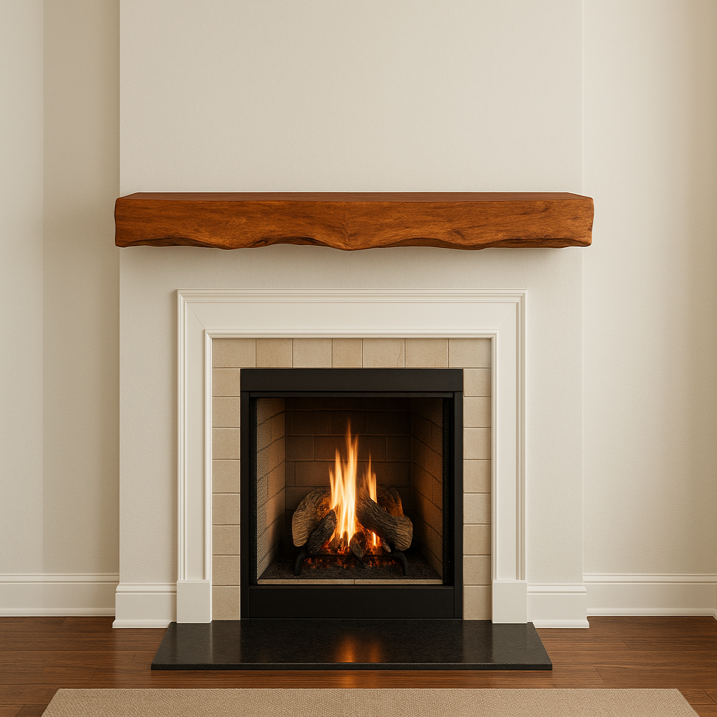 Live Edge Sapele Mantel
