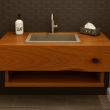 Live Edge Sapele Vanity