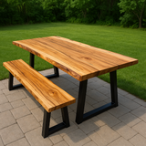 Live Edge Ambrosia Maple Bench