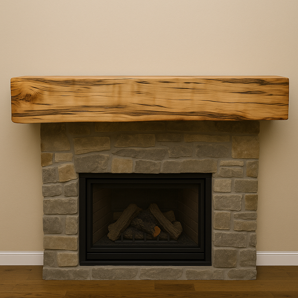 Live Edge Ambrosia Maple Mantel
