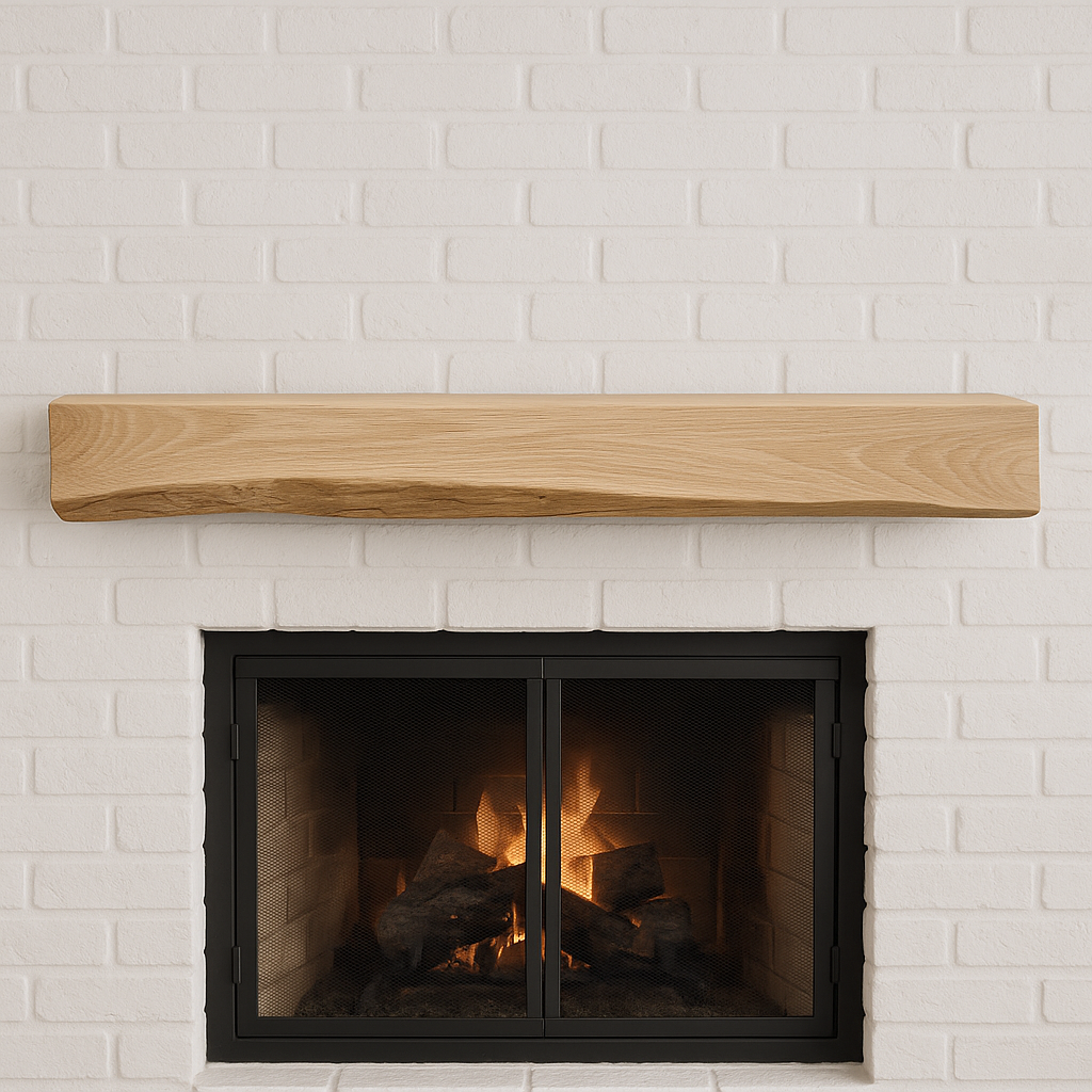 Live Edge White Oak Mantel