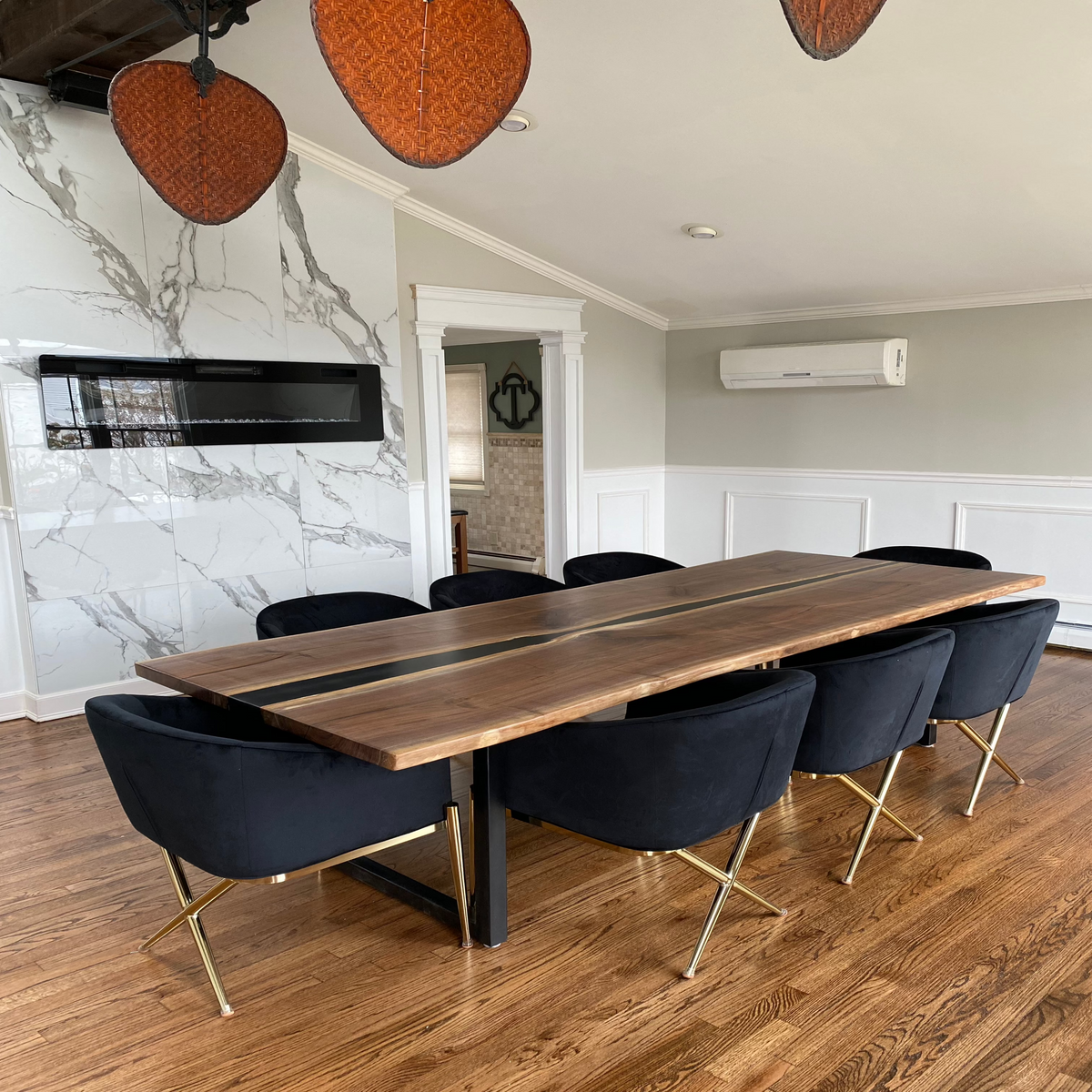 Live Edge River Black Walnut Dining Table